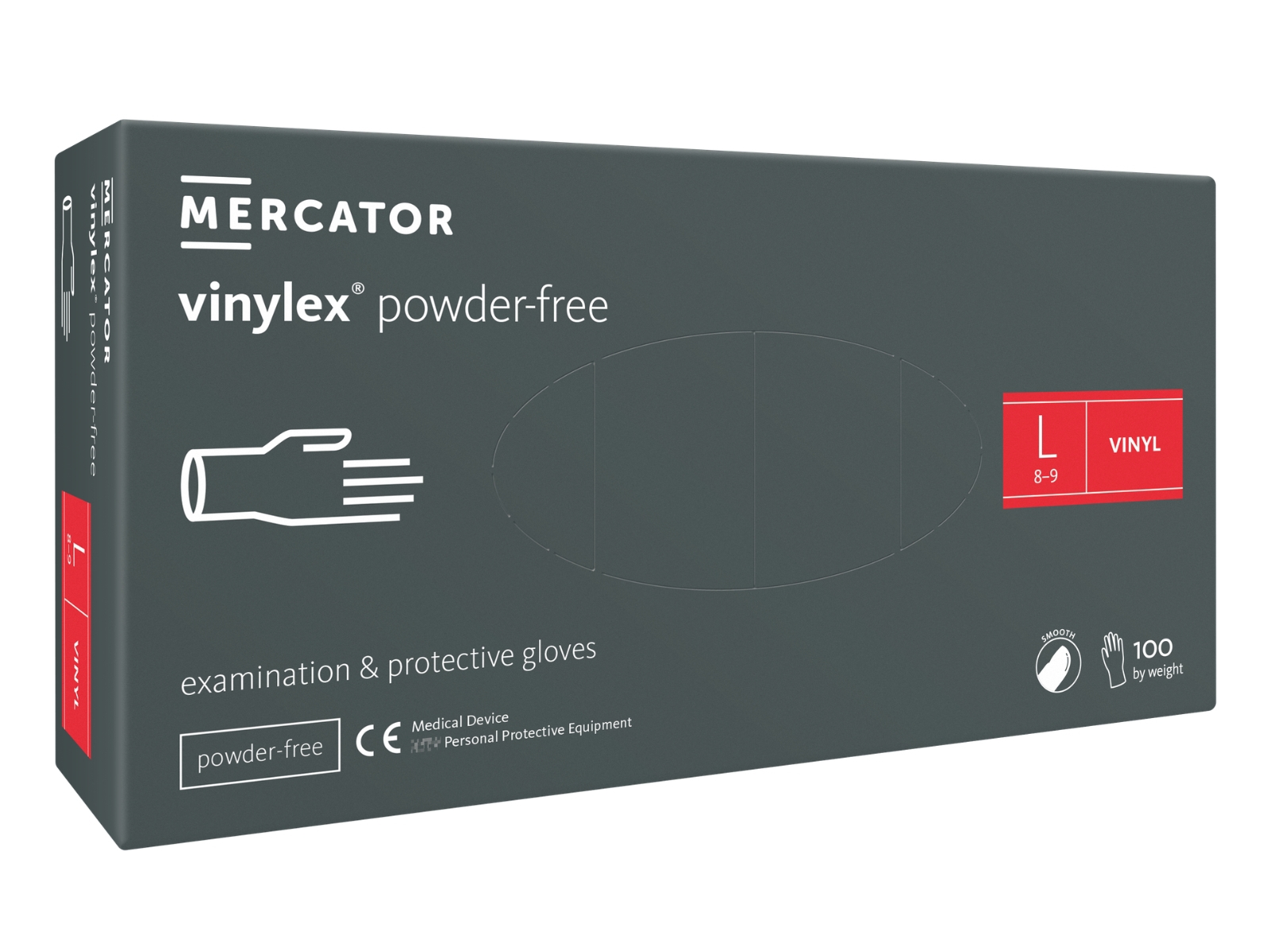 Rękawice Vinylex L Mercator Bezpudrowe A100